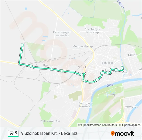 9 Bus Line Map