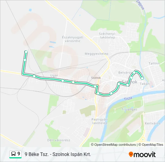 9 Bus Line Map