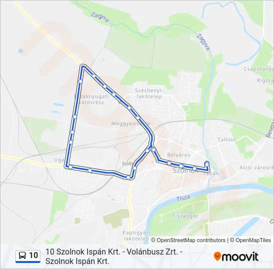 10 Bus Line Map