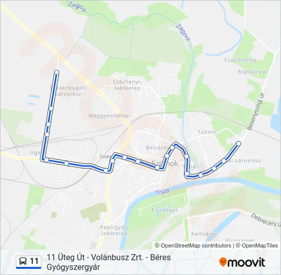 11 Bus Line Map