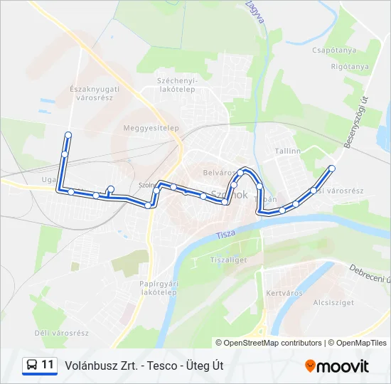 11 Bus Line Map
