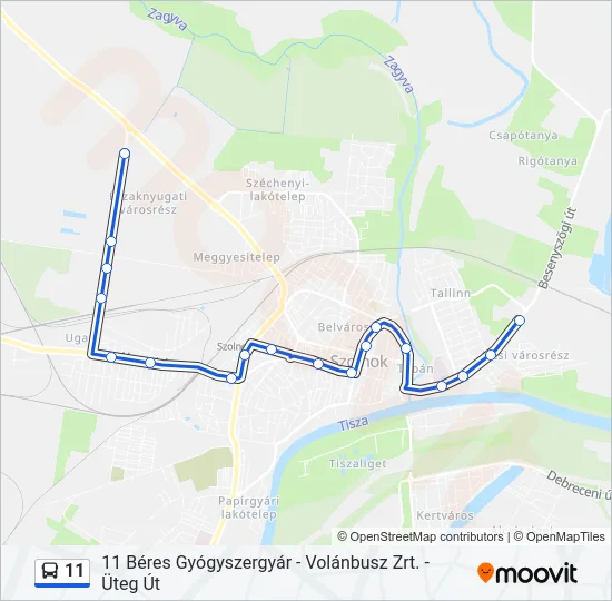 11 Bus Line Map