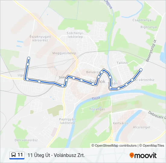 11 Bus Line Map