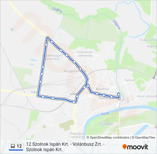12 Bus Line Map