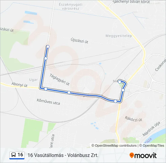 16 Bus Line Map