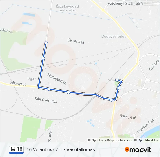 16 Bus Line Map