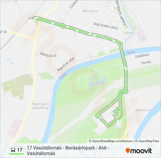 17 Bus Line Map