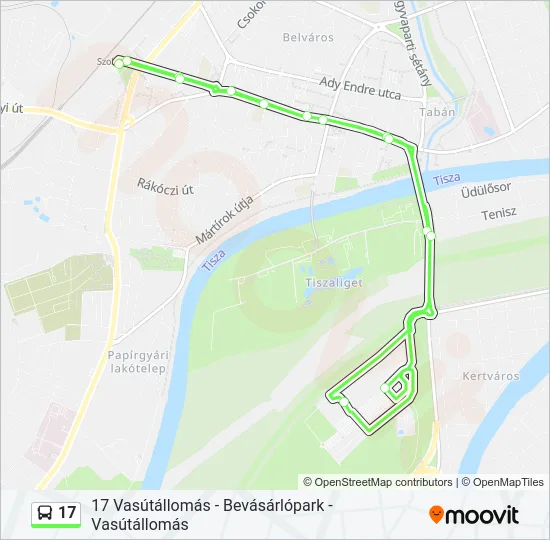 17 Bus Line Map