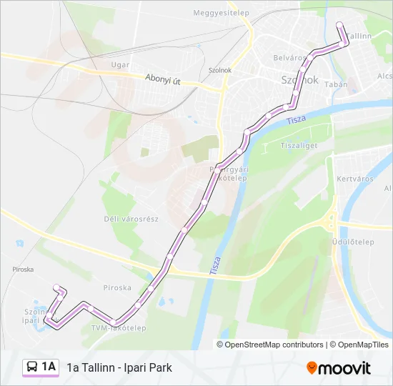 1A Bus Line Map