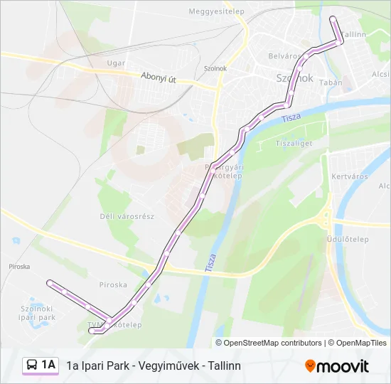 1A Bus Line Map