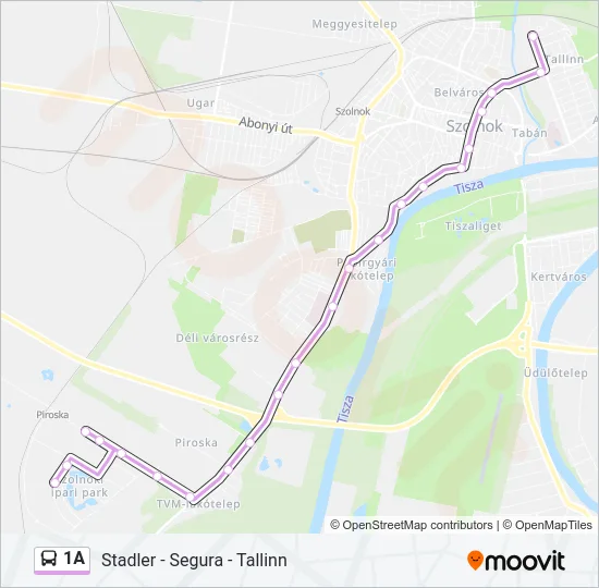 1A Bus Line Map