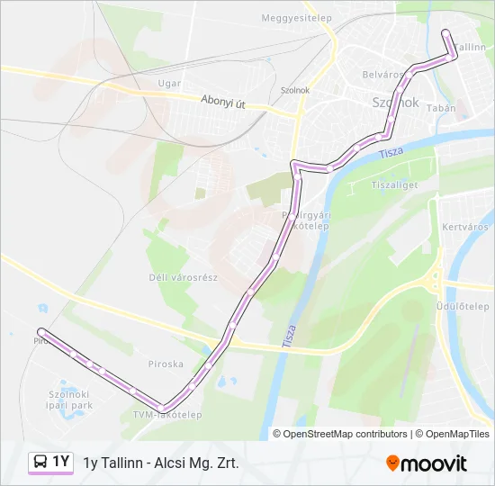 1Y Bus Line Map