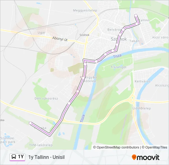 1Y Bus Line Map