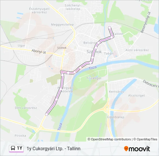 1Y Bus Line Map