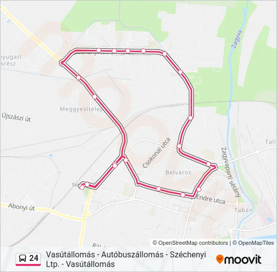 24 Bus Line Map