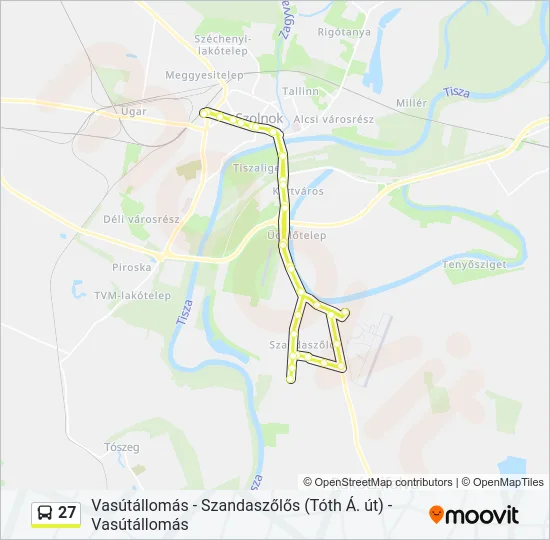 27 Bus Line Map