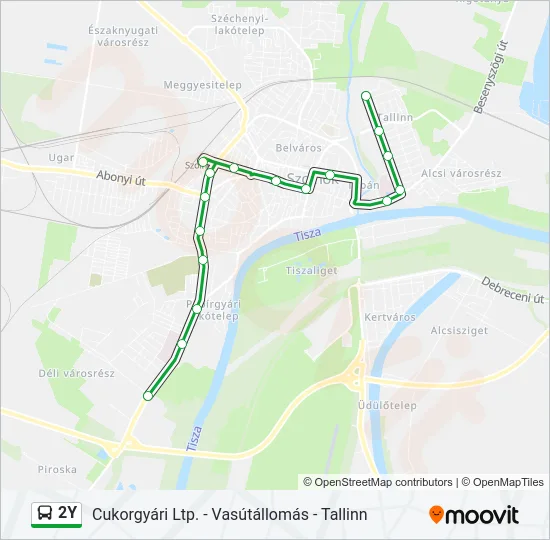 2Y Bus Line Map