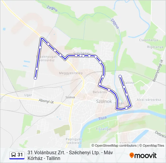 31 Bus Line Map