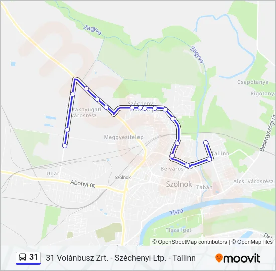 31 Bus Line Map