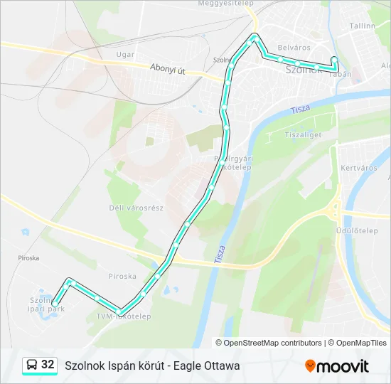 32 Bus Line Map