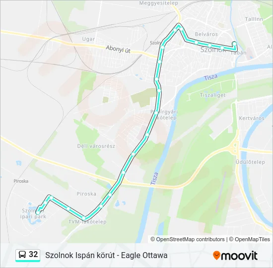 32 Bus Line Map