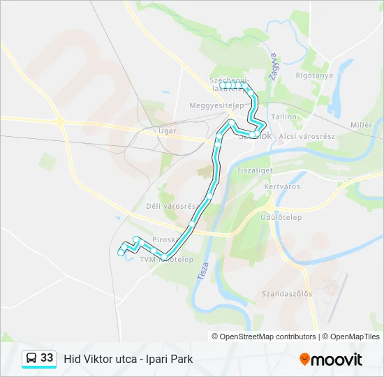 33 Bus Line Map
