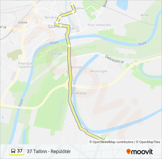 37 Bus Line Map