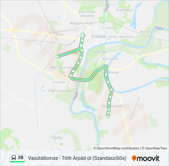 38 Bus Line Map
