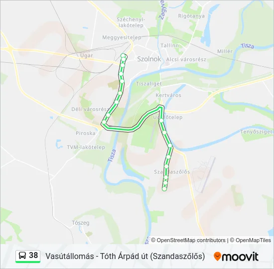 38 Bus Line Map