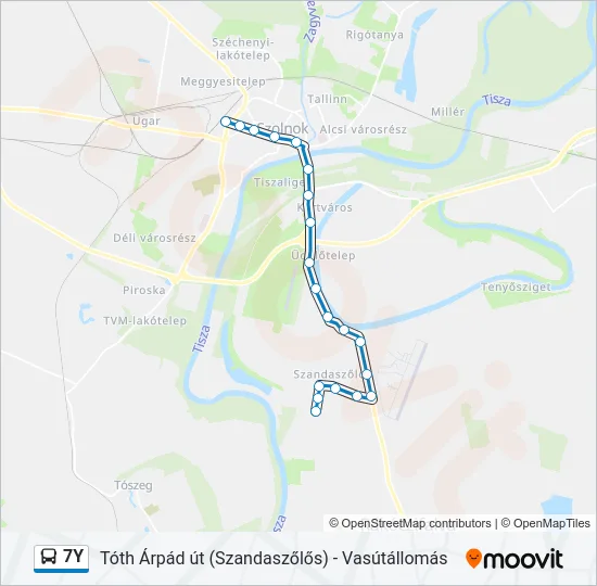 7Y Bus Line Map