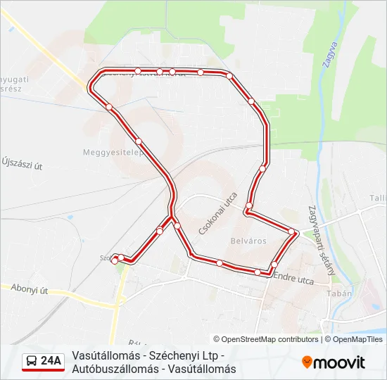 24A Bus Line Map