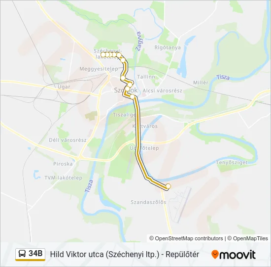 34B Bus Line Map