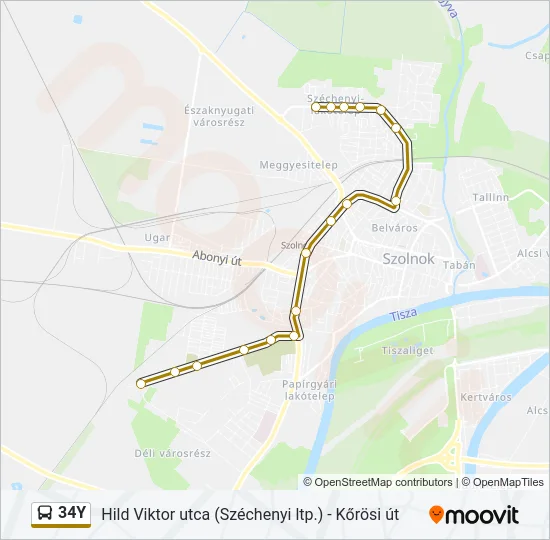 34Y Bus Line Map