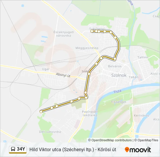 34Y Bus Line Map