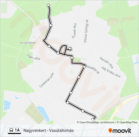 1A Bus Line Map