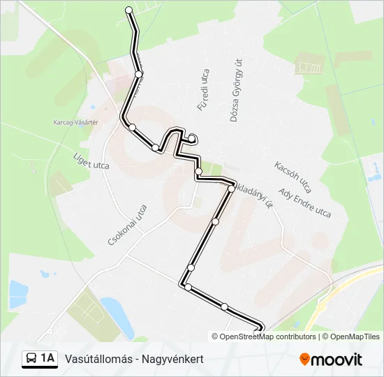 1A Bus Line Map