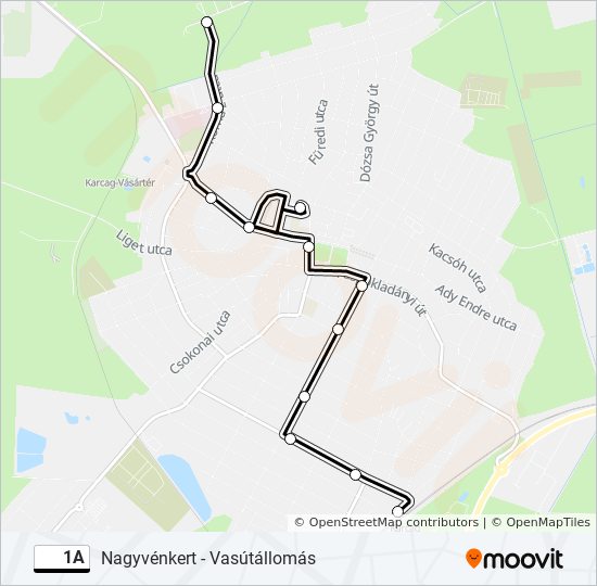 1A bus Line Map