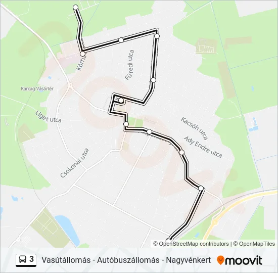3 Bus Line Map