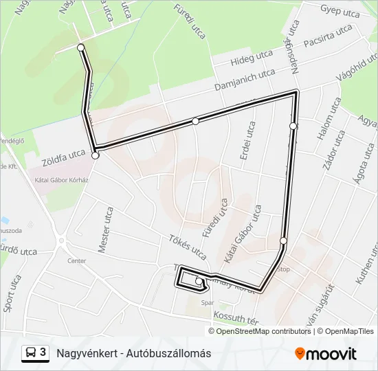 3 Bus Line Map