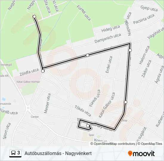 3 Bus Line Map