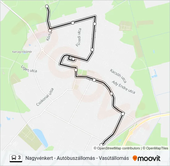 3 Bus Line Map