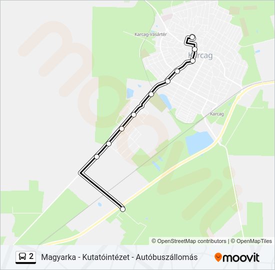 2 autóbusz Vonal Térkép