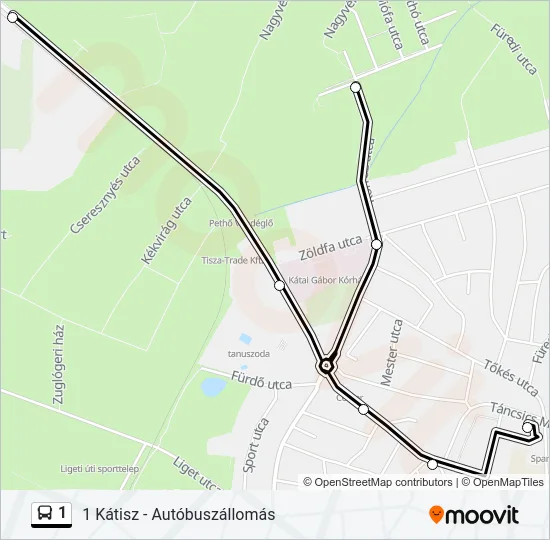 1 Bus Line Map