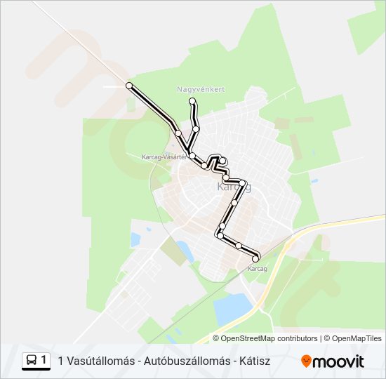 1 Bus Line Map