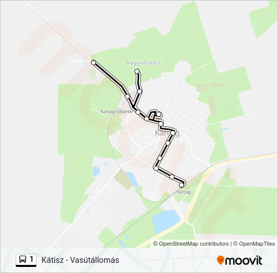 1 Bus Line Map