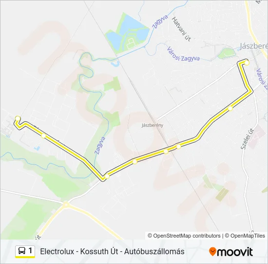 1 Bus Line Map