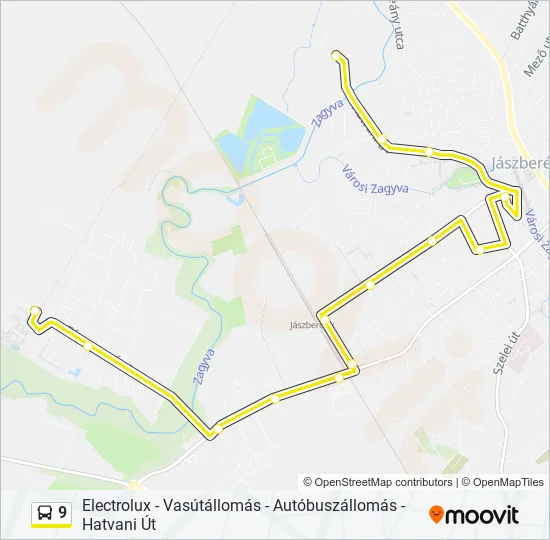 9 Bus Line Map
