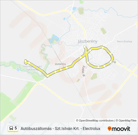 5 Bus Line Map