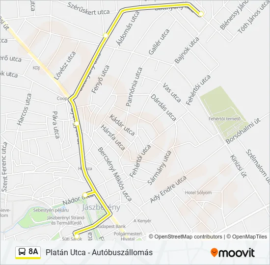 8A Bus Line Map