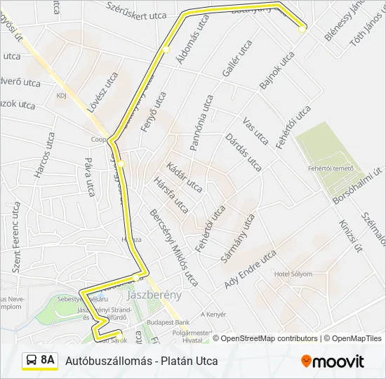 8A Bus Line Map